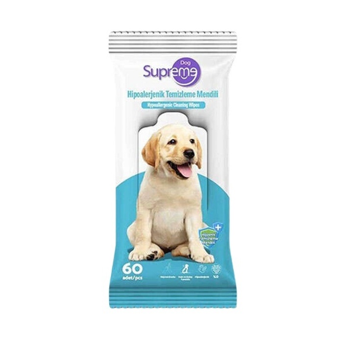 SUPREME DOG HİPOALERJENİK TEMİZLEME MENDİLİ