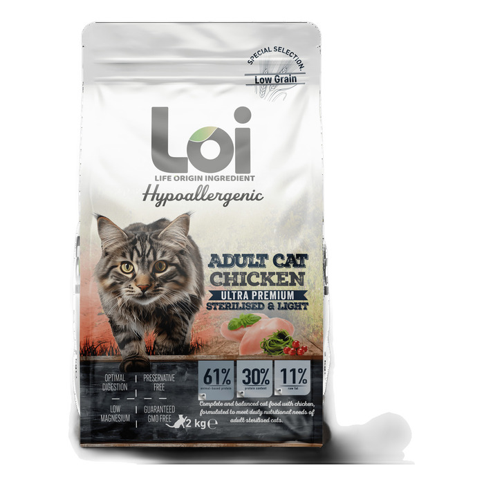 LOI YETİŞKİN KISIR KEDİ -  TAVUKLU - 2 KG