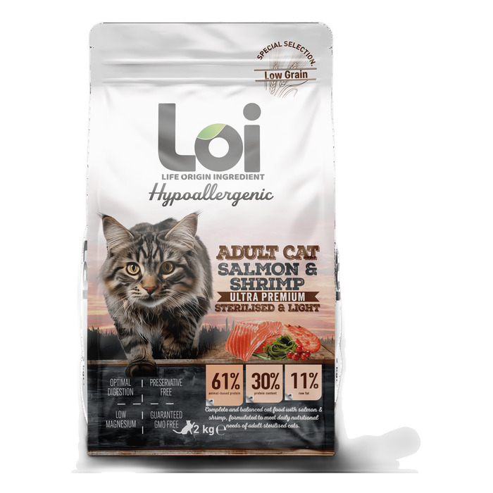 LOI KEDİ KISIR - SOMON & KARİDES - 2 KG