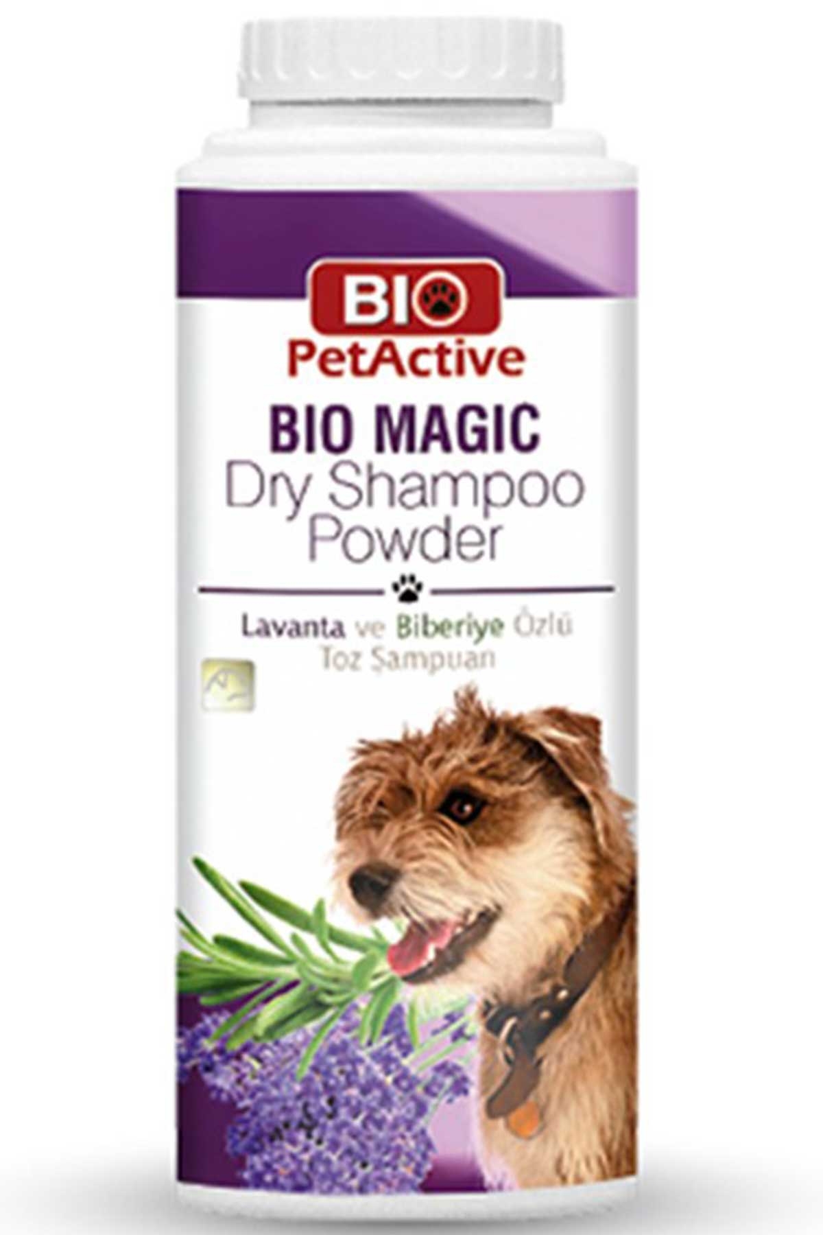 PETACTİVE BİO MAGİC LAVANTA VE BİBERİYE ÖZLÜ KURU KÖPEK ŞAMPUANI 150 GR