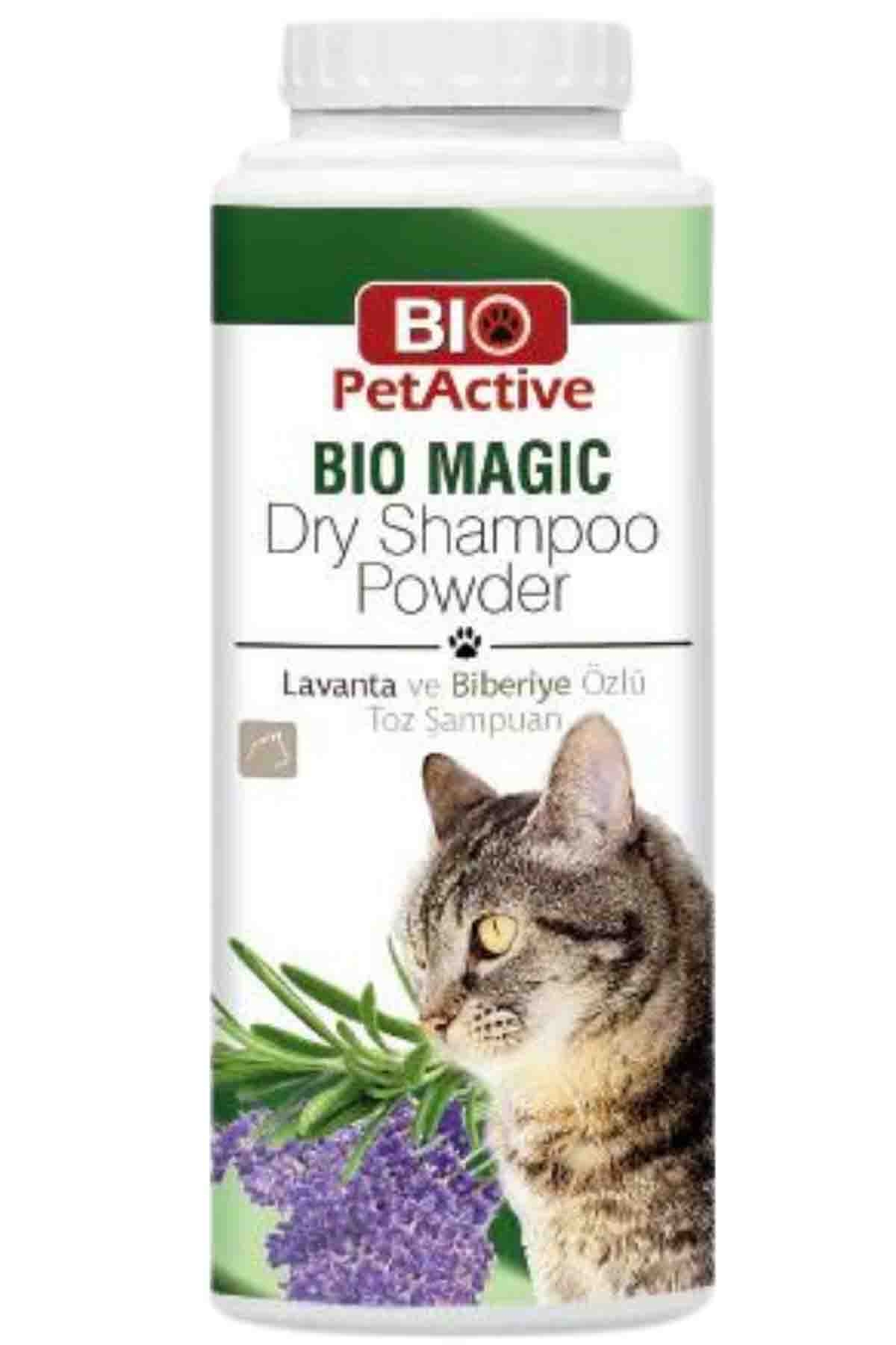 PET ACTİVE BİO MAGİC LAVANTA VE BİBERİYE ÖZLÜ KURU KEDİ ŞAMPUANI 150 GR