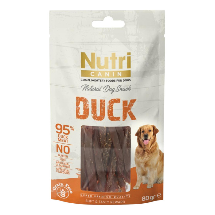 NUTRİ CANİN %95 ÖRDEK ETLİ TAHILSIZ KÖPEK ÖDÜL MAMASI 80GR