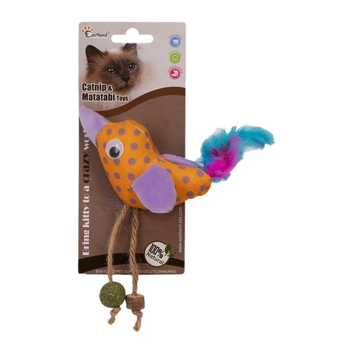 EASTLAND MATATABİ VE CATNİPLİ PELUŞ KUŞ 12CM