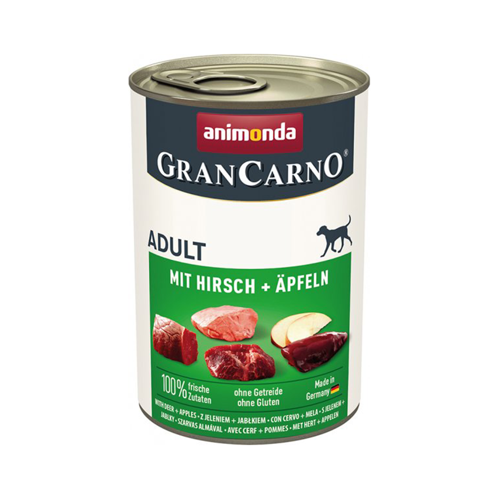 ANİMONDA GRANCARNO ELMALI GEYİKLİ YETİŞKİN KÖPEK KONSERVESİ 400G