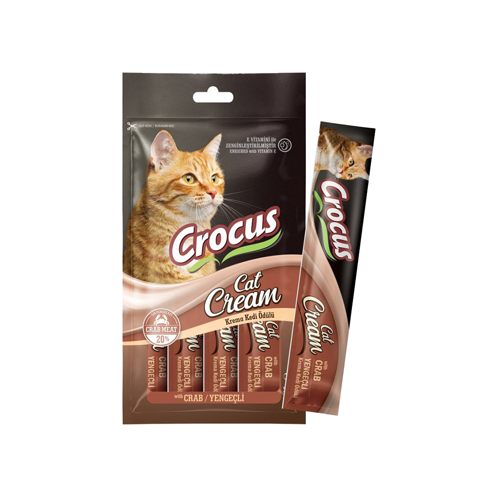Crocus Yengeçli Krema Kedi Ödül Maması (4 x 15 g)