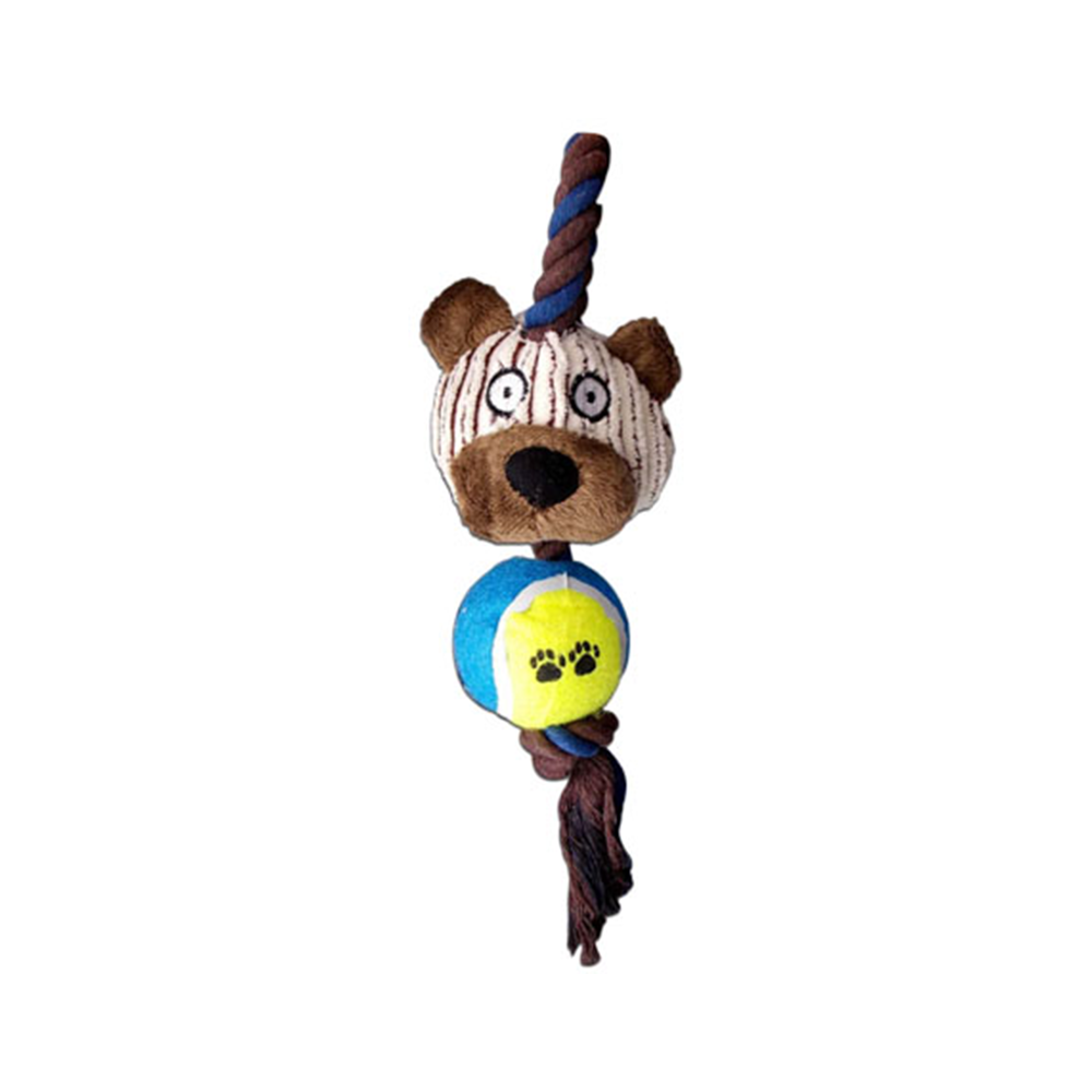 Eastland Ayı Figürlü Tenis Toplu Köpek Diş İpi (12 x 35 cm)