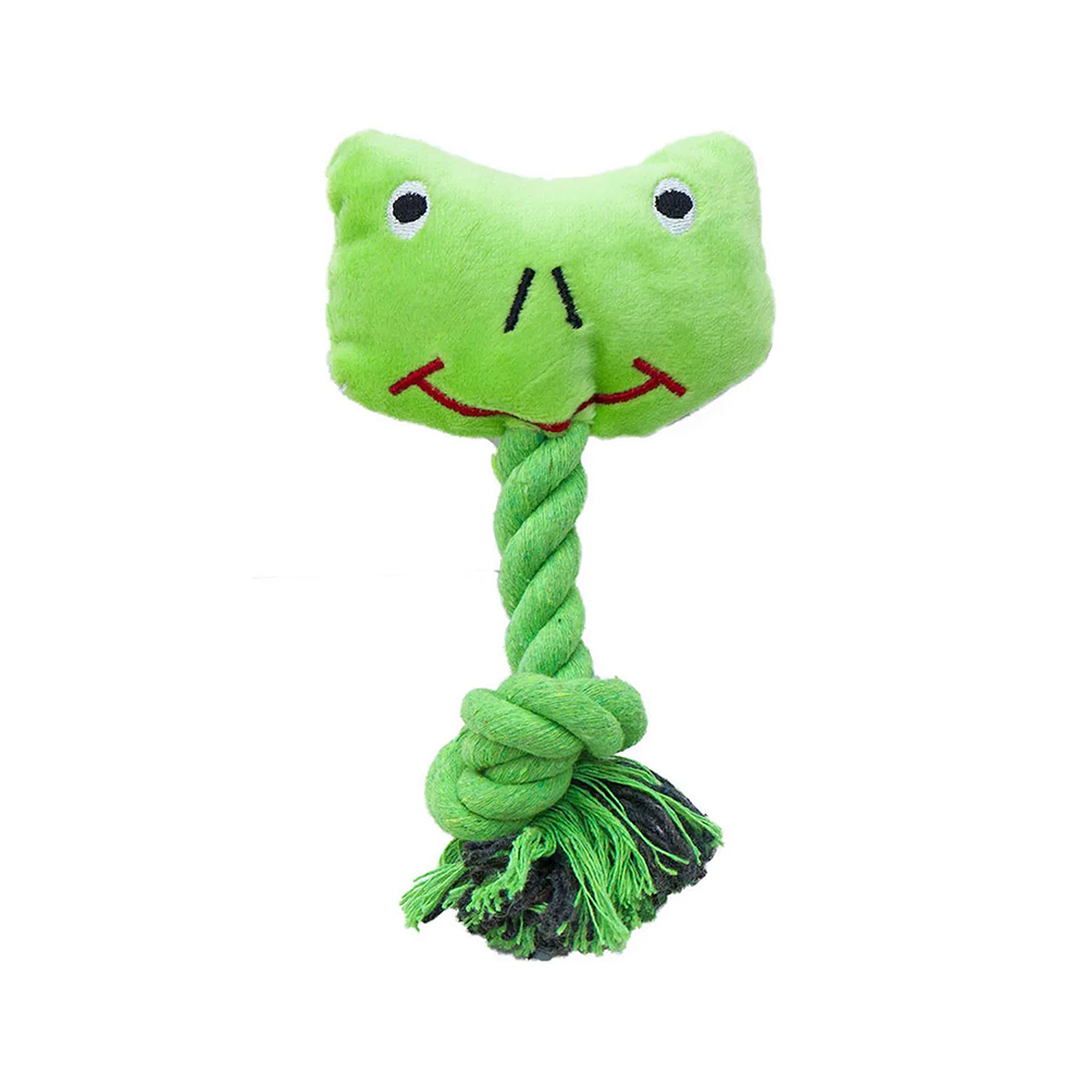 Eastland İpli Sesli Peluş Kurbağa Köpek Oyuncağı (16 cm)