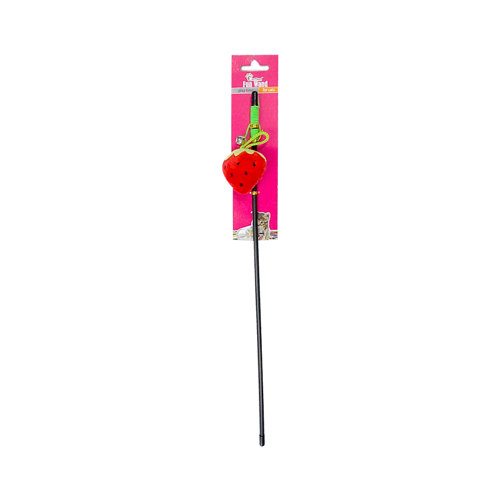 Eastland Peluş Çilekli Kedi Otlu Olta Kedi Oyuncağı (52 cm)