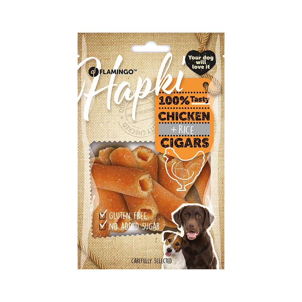 FLAMINGO 514120 CHICKEN CIGARS TAVUK ETLI RULO KÖPEK ÖDÜLÜ 85 GR