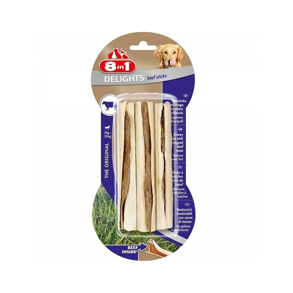 8İN1 DELİGHTS BONES BİFTEKLİ KÖPEKLER İÇİN STİCKS