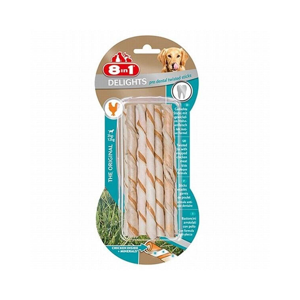8 IN 1 DEL PRO DENTAL TWISTED STICKS 55GR