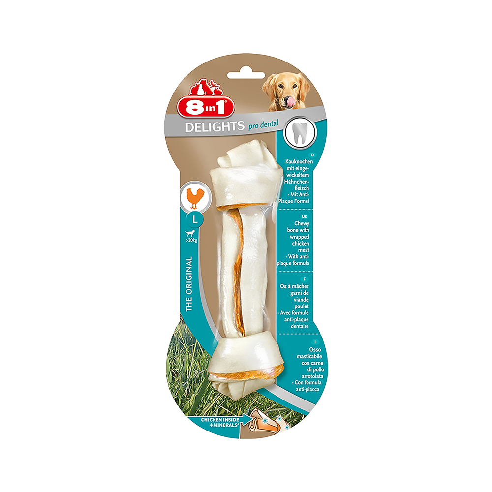 8 İN 1 PRO DENTAL DELİGHTS BONES DÜĞÜMLÜ TAVUKLU KEMİK LARGE