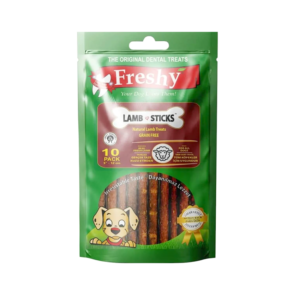 Freshy Kuzu Etli Çubuk Köpek Ödülü (10'lu)