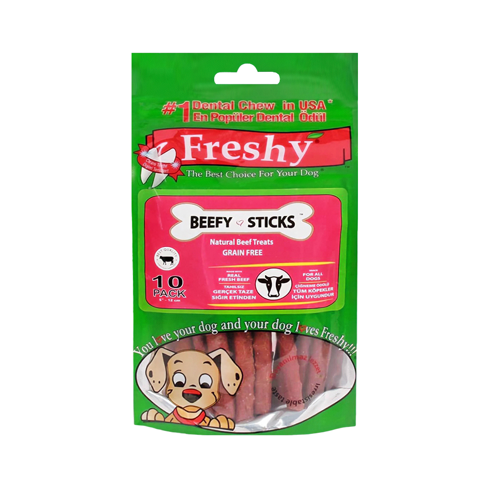 Freshy Gerçek Sığır Etli Tüm Irklar Köpek Ödülü (10'lu)