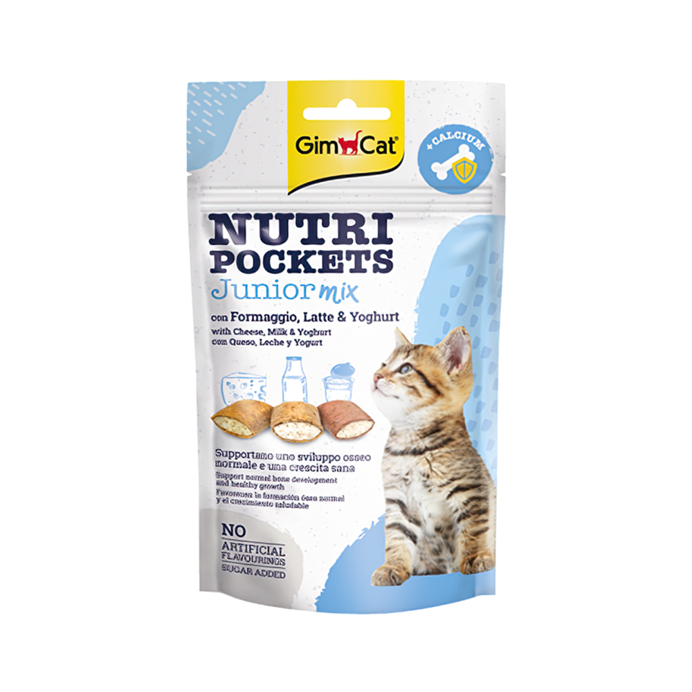 GİMCAT NUTRİPOCKETS JUNİOR MİX KEDİ ÖDÜL MAMASI 60GR