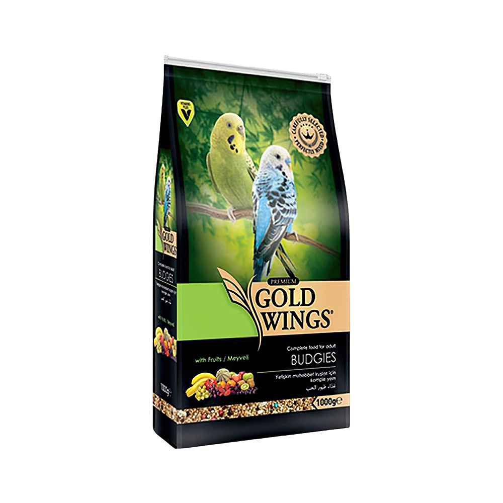 GOLD WİNGS PREMİUM MEYVELİ MUHABBET KUŞU YEMİ 1 KG