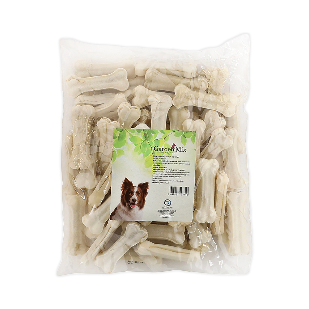 Garden Mix Sütlü Deri Kemik 8 cm (50'li)