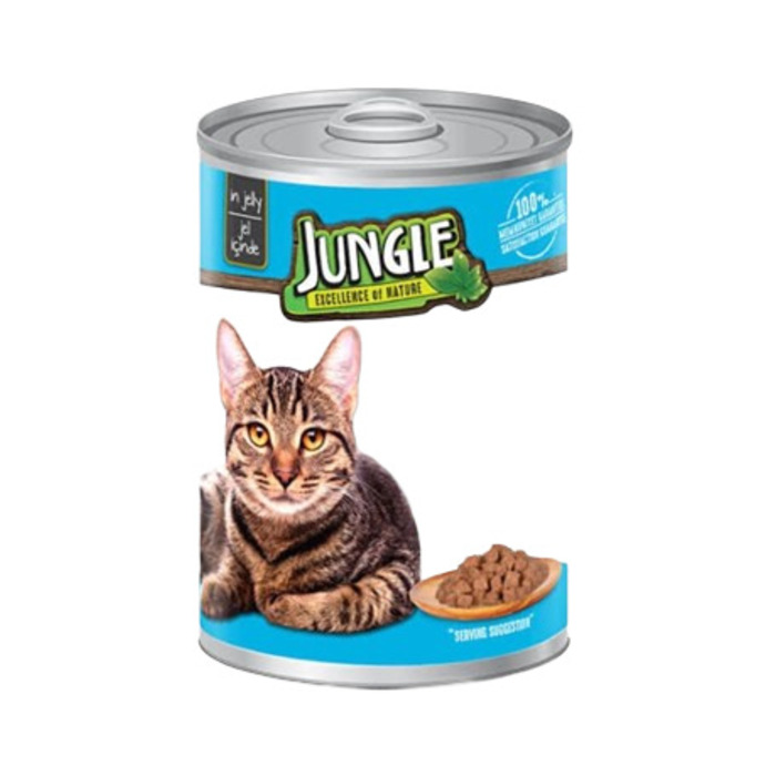 Jungle Ton Balıklı Yetişkin Kedi Konserve Maması (415 g)