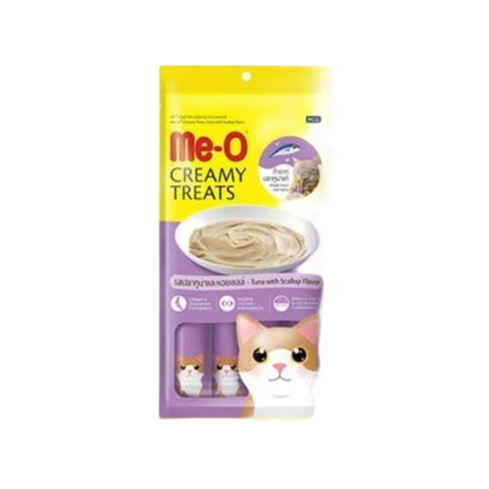 Me-O Creamy Deniz Taraklı ve Ton Balıklı Kedi Ödülü (4 x 15 g)
