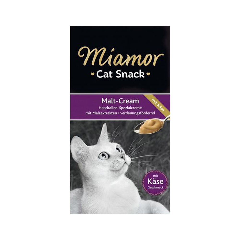MİAMOR CREAM MALT VE PEYNİRLİ EK BESİN VE KEDİ ÖDÜLÜ 6 X 15 GR
