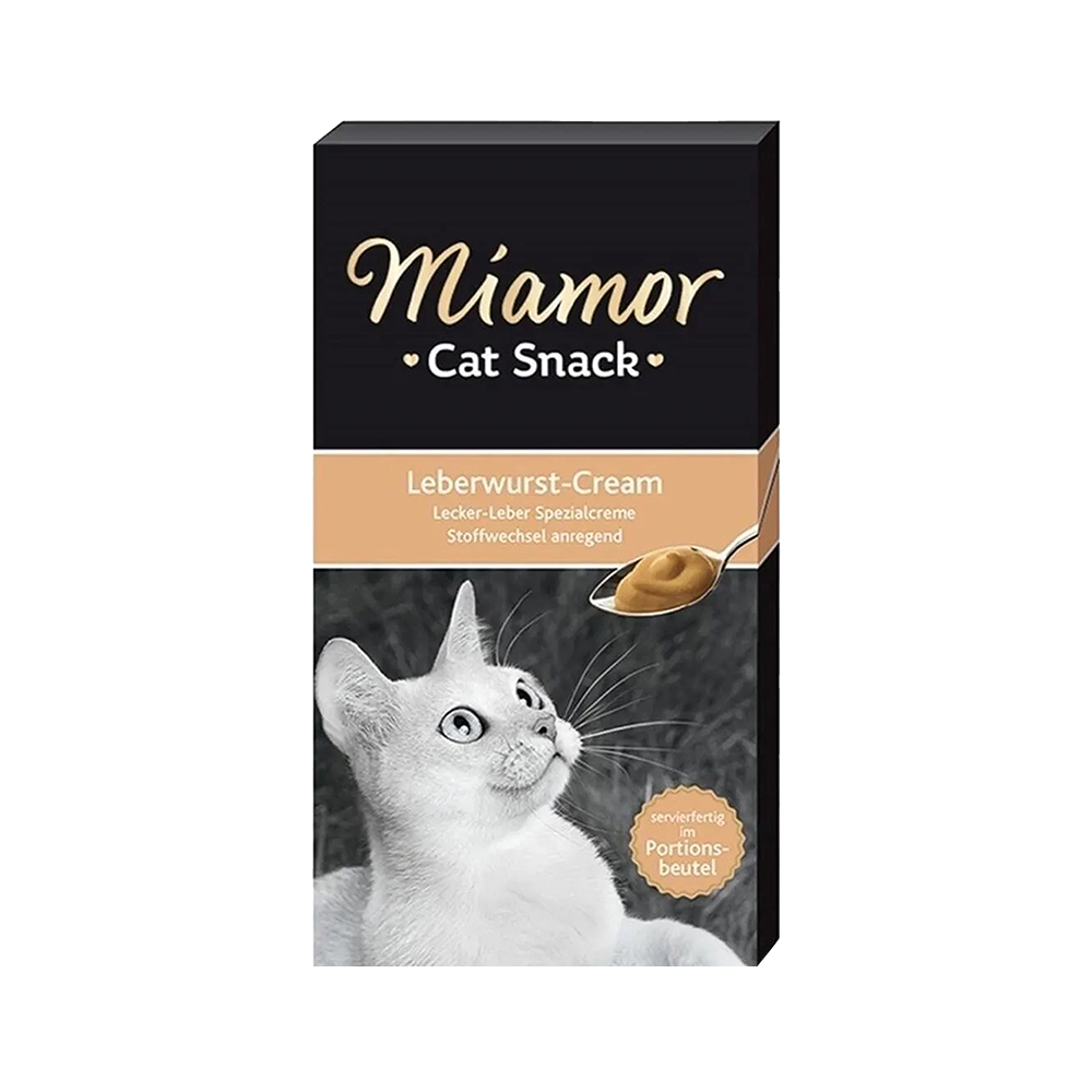 MİAMOR CREAM CİĞERLİ KEDİ TAMALAYICI EK BESİN VE ÖDÜLÜ 6 X15 GR