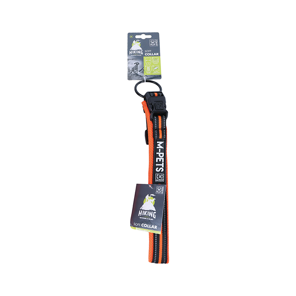 M-PETS HIKING SOFT REFLEKTÖRLÜ KÖPEK BOYUN TASMASI TURUNCU M - 2CMX40-50CM
