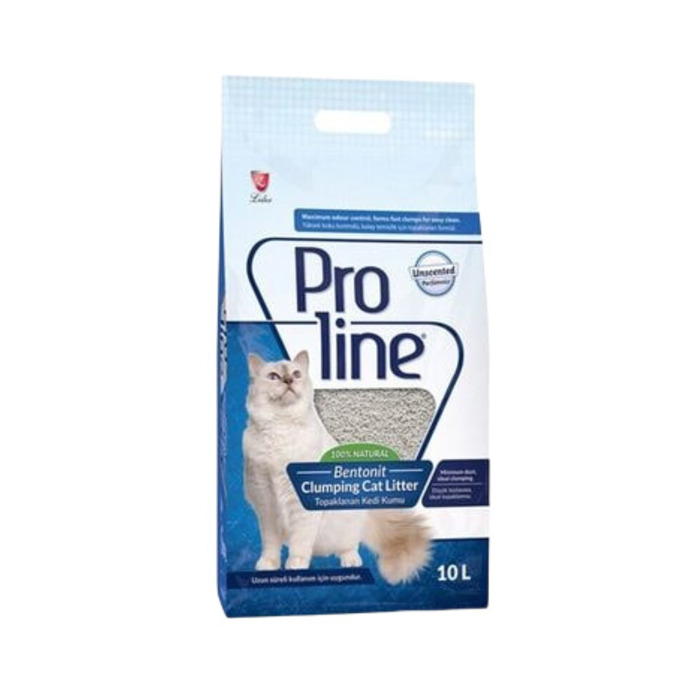 Proline Parfümsüz Bentonit Süper Topaklanan İnce Taneli Kedi Kumu (10 L)