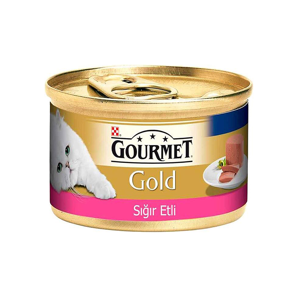 Purina Gourmet Gold Kıyılmış Sığır Etli Yetişkin Kedi Konserve Maması (85 g)
