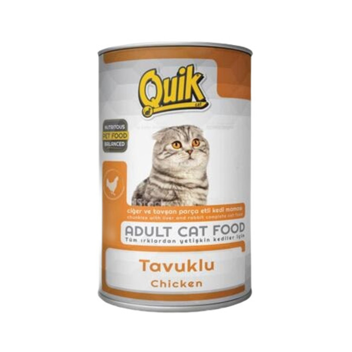 QUİK TAVUKLU KEDİ KONSERVESİ 415 GR