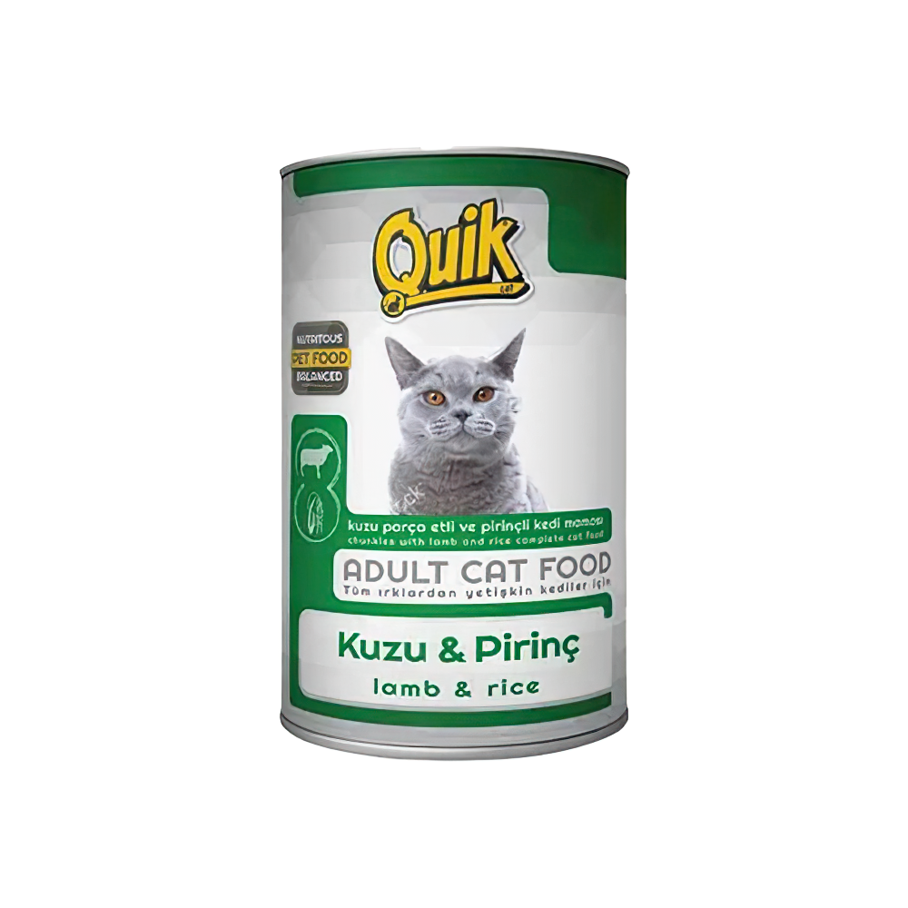 QUİK KUZU ETLİ-PİRİNÇLİ KEDİ KONSERVESİ 415 GR