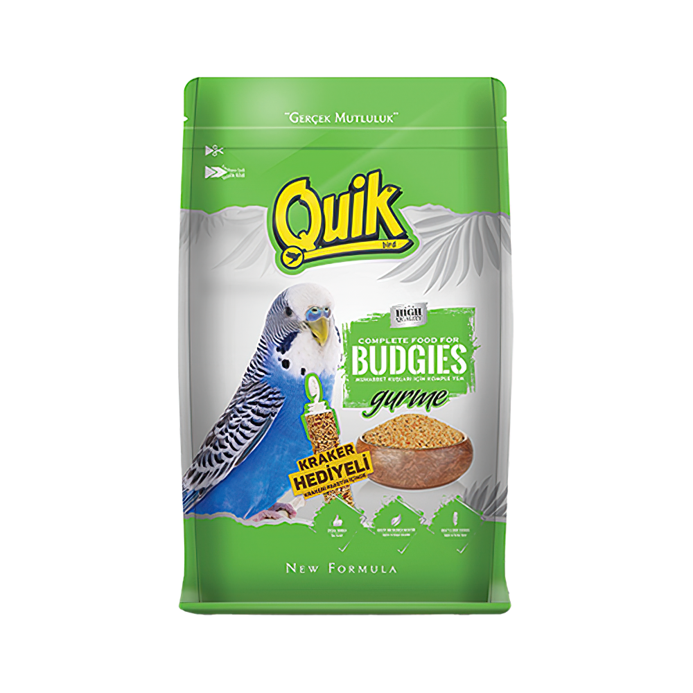 QUIK GURME MUHABBET KUŞU YEMI 500 GR (KRAKER HEDIYELI)