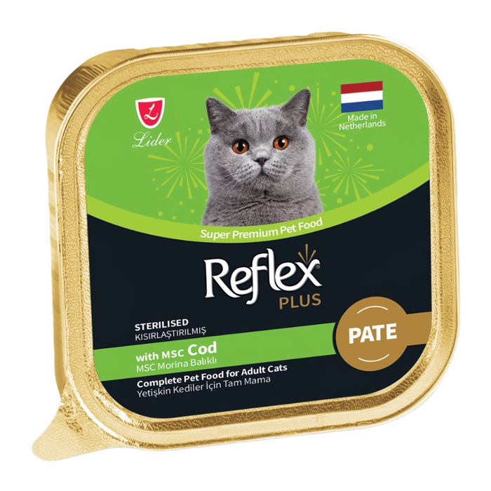 REFLEX PLUS PATE MSC MORİNA BALIKLI KISIRLAŞTIRILMIŞ YETİŞKİN KEDİ MAMASI 85 G