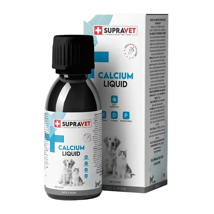 Supravet Kalsiyum Kedi ve Köpekler İçin Sıvı Damla (100 ml)