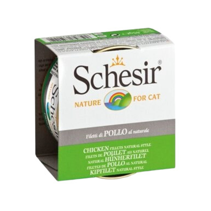 Schesir Doğal Tavuk Etli Yetişkin Kedi Konserve Maması (85 g)