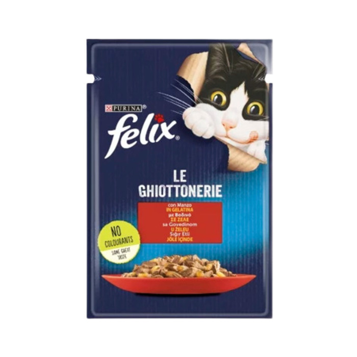 Purina Felix Sığır Etli Yetişkin Kedi Pouch Yaş Mama (85 g)