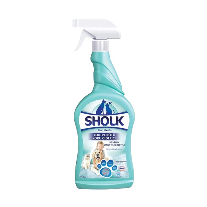 SHOLK LEKE VE KOKU GİDERİCİ HİJYENİK TEMİZLİK SPREYİ 750ML