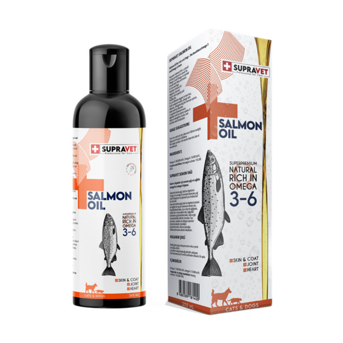 Supravet Salmon Oil Kedi ve Köpek Doğal Norveç Somon Yağı (200 ml)