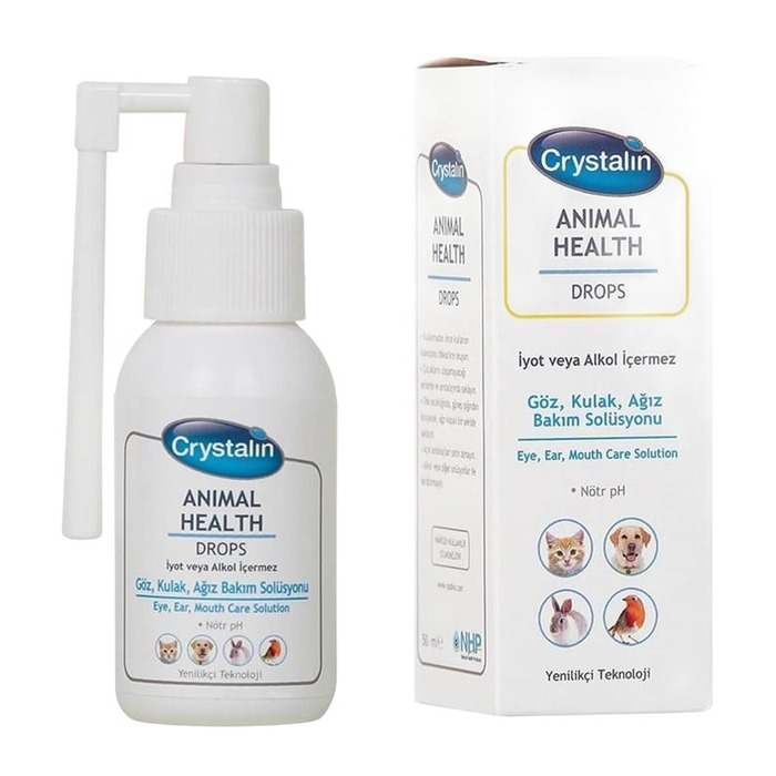Crystalin Kedi ve Köpek İçin Göz Kulak ve Ağız Bakım Solüsyonu (100 ml)