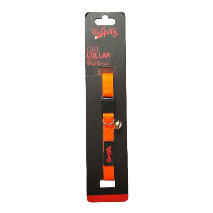 Tailpetz Cat Collar Easy & Safety Lock Orange Ayarlanır Kedi Boyun Tasması