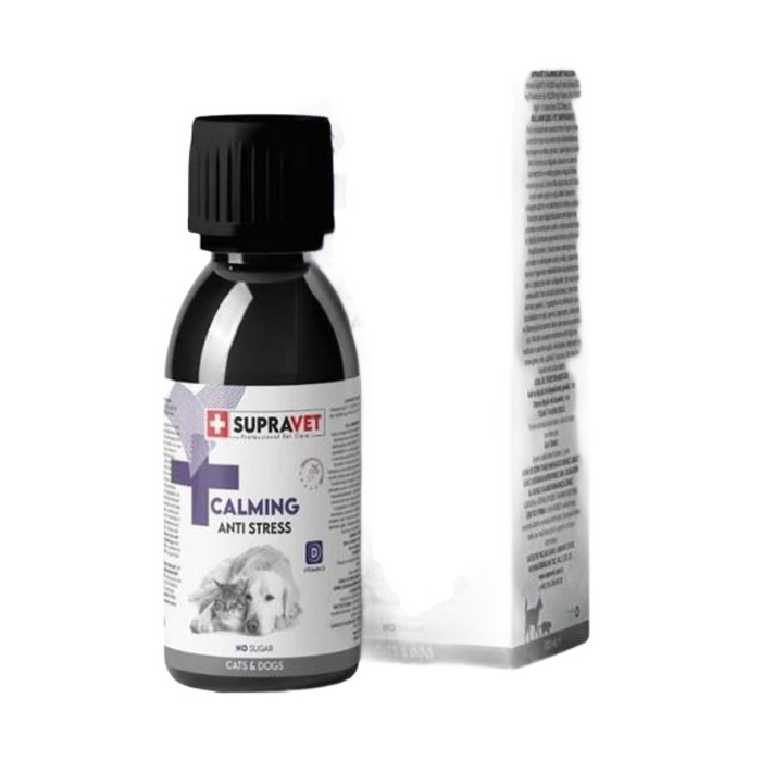Supravet Anti Stress Kedi ve Köpekler İçin Sakinleştirici Sıvı Damla (100 ml)