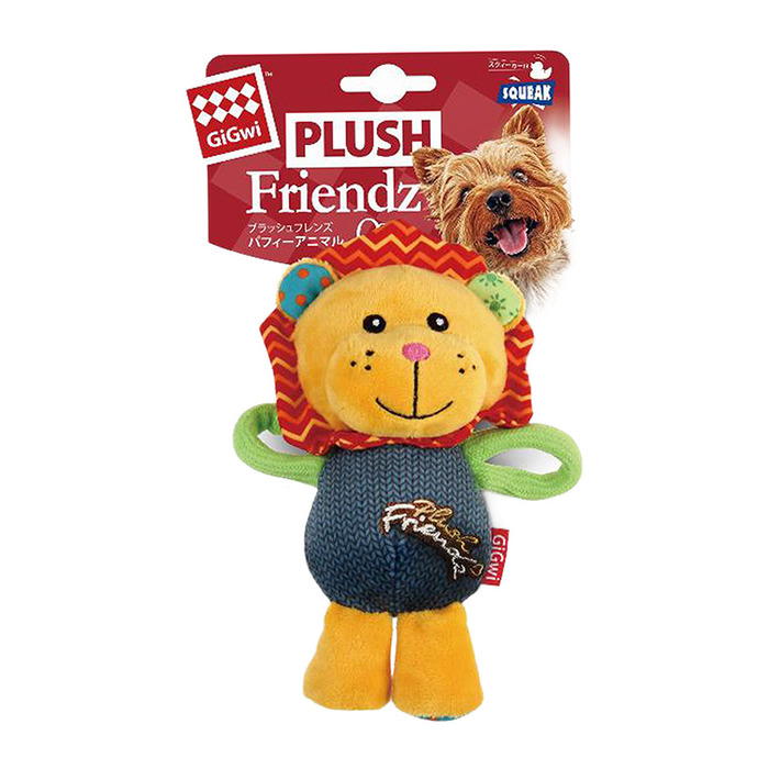 GiGwi Plush Friendz Sesli Aslan Peluş Köpek Oyuncağı