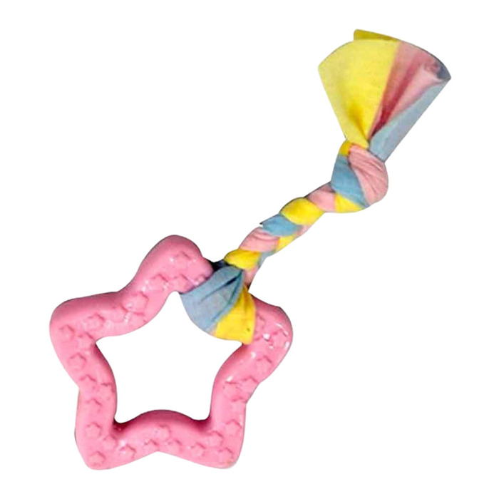 EURODOG PUPPY TOYS PEMBE BEŞGEN DİŞ KAŞIMA YAVRU KÖPEK OYUNCAĞI 16 CM