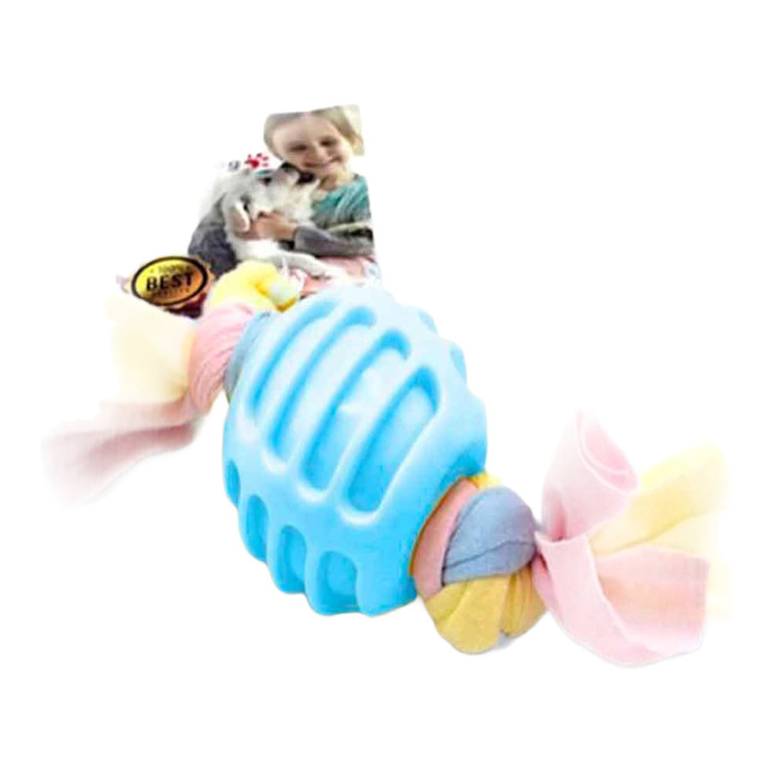 EURODOG PUPPY TOYS DİŞ İPLİ KAUÇUK TOP YAVRU KÖPEK OYUNCAĞI