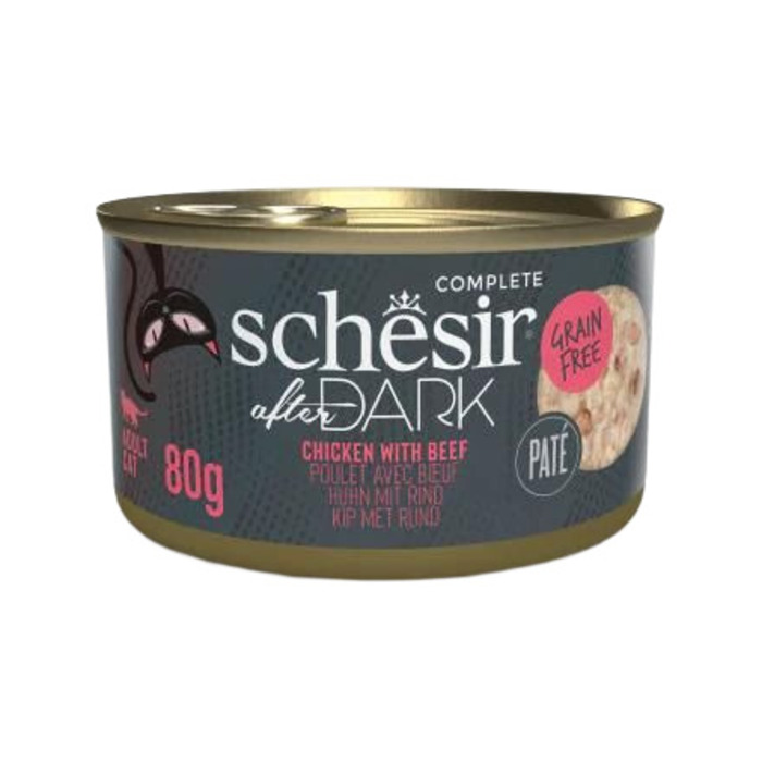 Schesir Tavuk Etli ve Sığır Etli Kedi Konserve Maması (80 g)