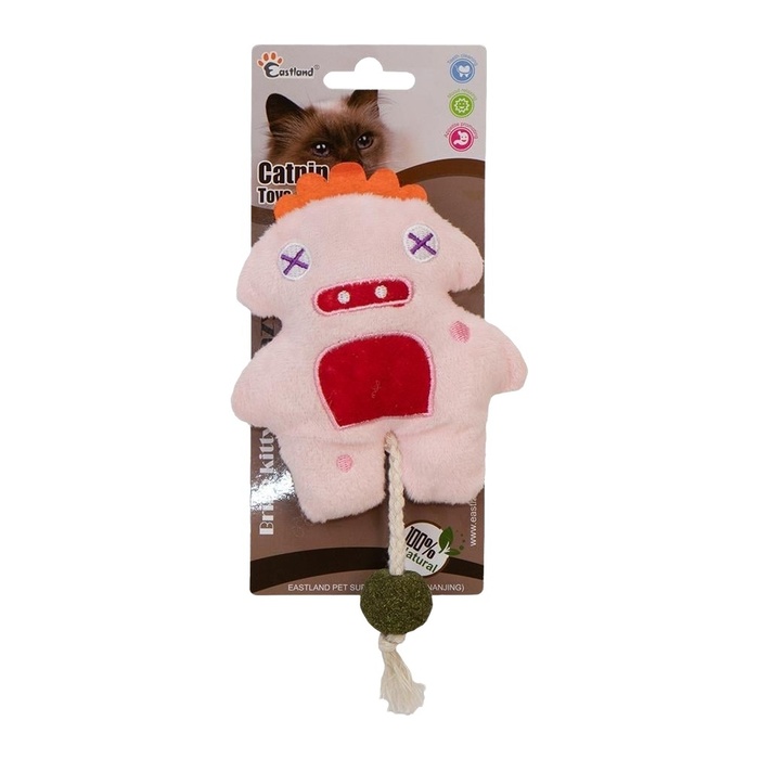 Eastland Catnipli Peluş Pembe Canavar Kedi Oyuncağı (18 cm)