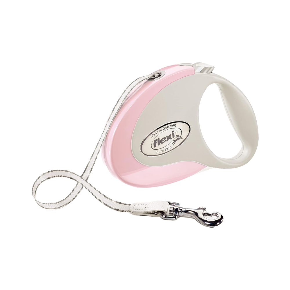 Flexi Style Medium Rose Şerit Otomatik Gezdirme Tasması (5 m)