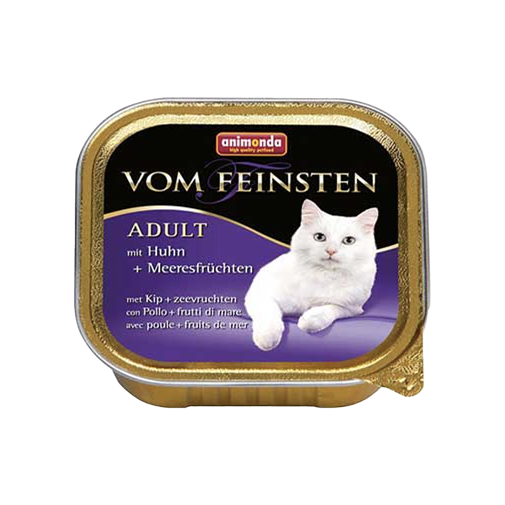Animonda Vom Feinsten Tavuk Etli ve Deniz Mahsüllü Yetişkin Kedi Konserve Maması (100 g)