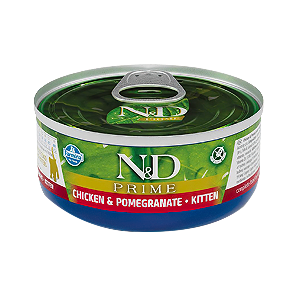 N&D Prime Tavuk Etli ve Narlı Yavru Kedi Konserve Maması (70 g)