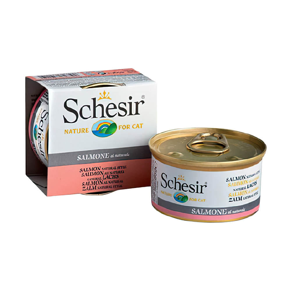Schesir Doğal Somonlu Yetişkin Kedi Konserve Maması (85 g)