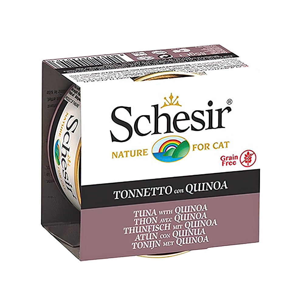 Schesir Ton Balıklı ve Kinoalı Yetişkin Kedi Konserve Maması (85 g)